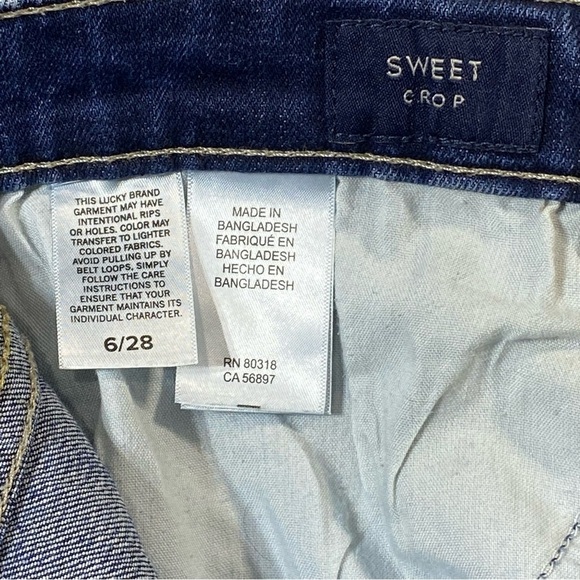 Lucky Brand Women's Jeans Size 6 Sweet Crop Blue Mid Rise Casual Stretch Denim - Picture 10 of 15